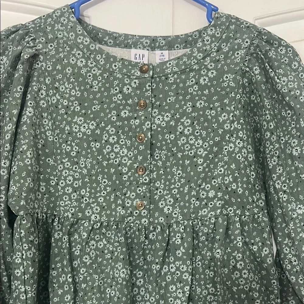 GAP Green Floral Kids Casual Dress‎